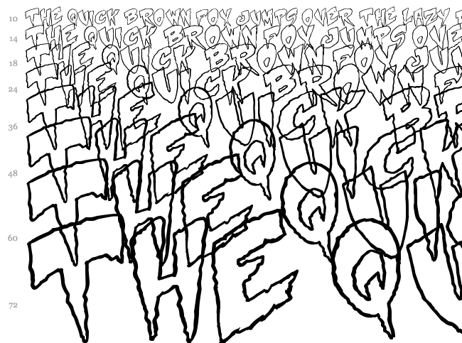 Mystery font waterfall